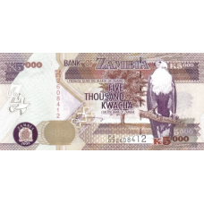 P45a Zambia - 5000 Kwacha Year 2003